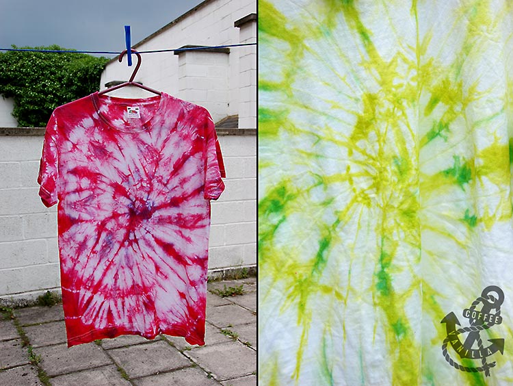 choosing colour for tie dye red pistachio green yellow blue fabric dye