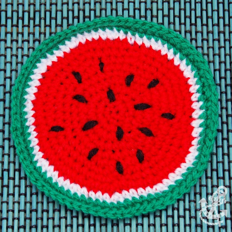 watermelon coaster crochet pattern