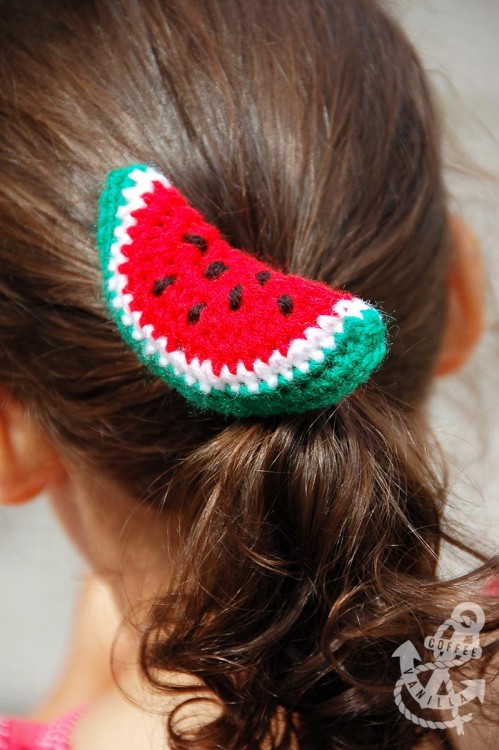 crochet hairband pattern watermelon hair accessories 