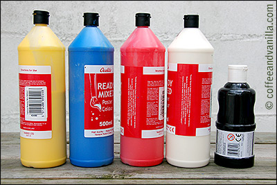 basic colours craft paints