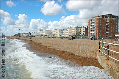 pebble beach in Worthing