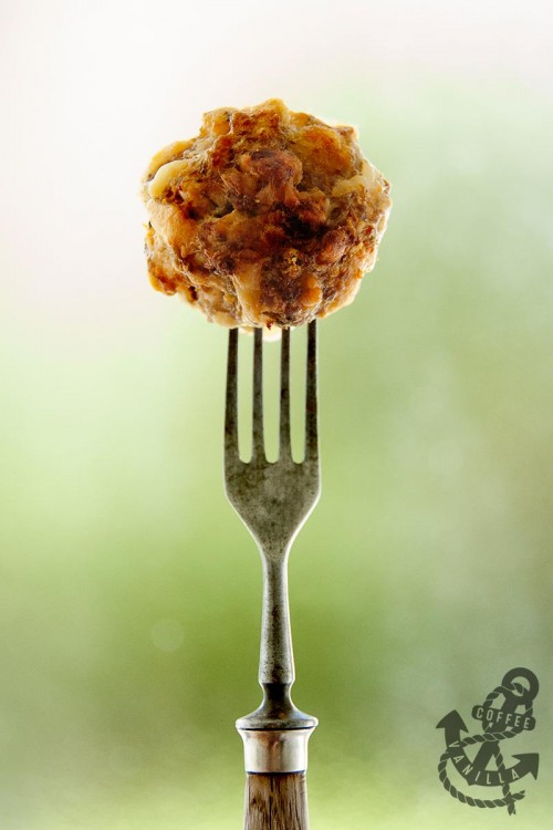 meatball turkey mince fork cheese meatballs