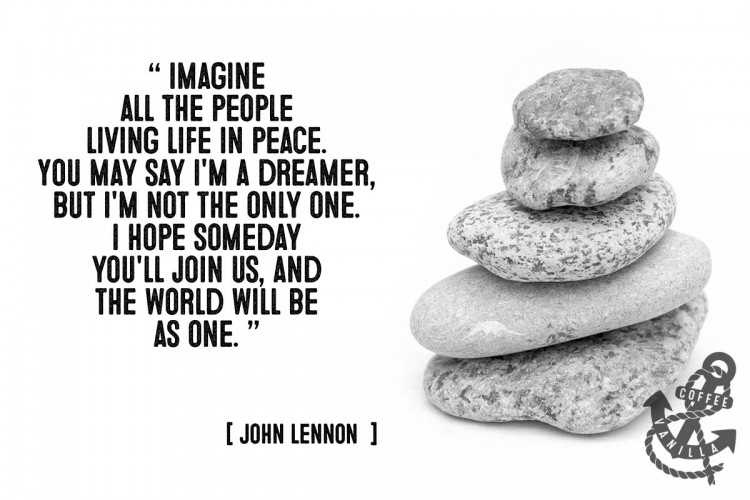 Imagine quote peace quote dreamer Lennon 