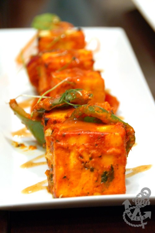 grilled paneer skewer