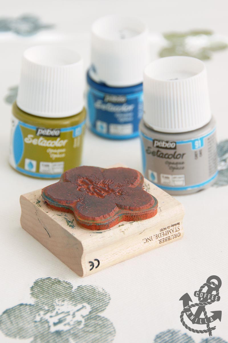 Hand Stamped Ektorp Sofa Cover Ikea Hack » Coffee & Vanilla