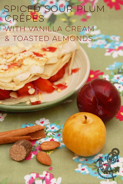Pancake Day recipe plum filling vanilla whipped cream 