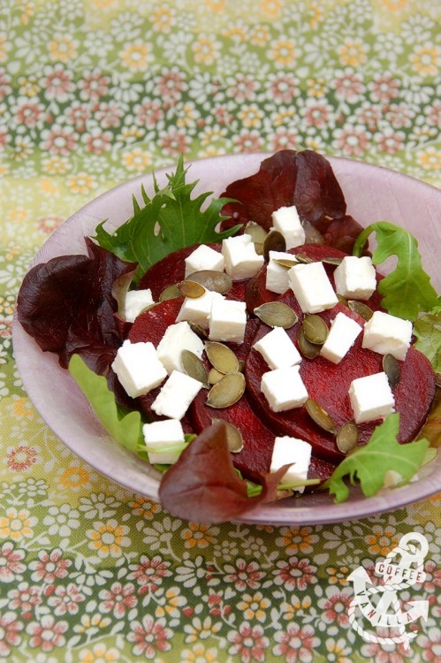 beetroot rocket salad pumpkin seeds balsamic glaze feta cheese