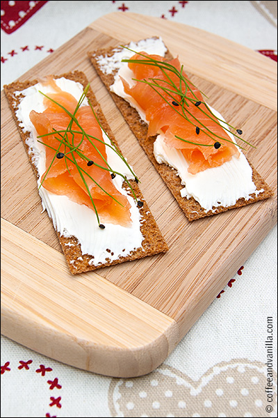 garlic chive sourdough rye crispbread smoked salmon