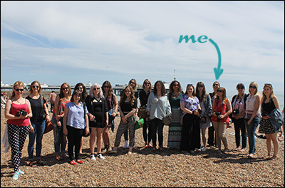 bloggers on Brighton seafront