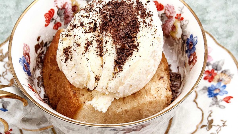 Ice Cream Dessert with Madeira Cake & Grand Marnier