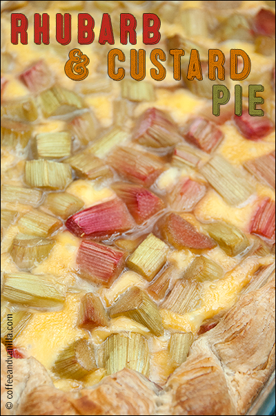 puff pastry rhubarb pie with custard