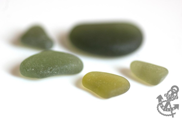 beach glass colors colours citron olive green dark green