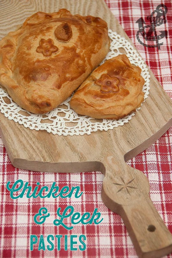 pasty pasties chicken leek carrot vegetables lunch side