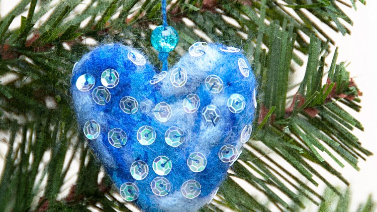 Handmade Needle Felted Christmas Tree Ornaments