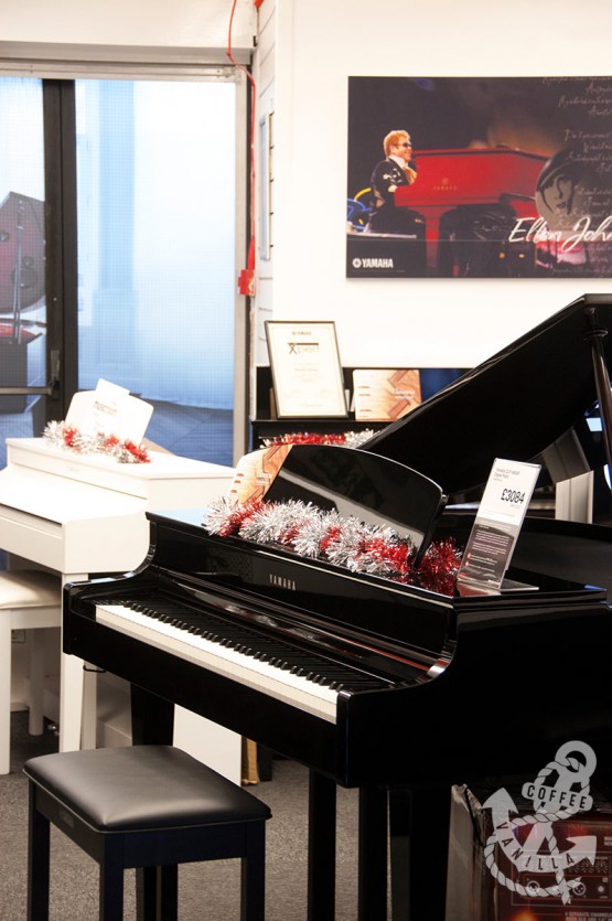 pianos in Music Room store 