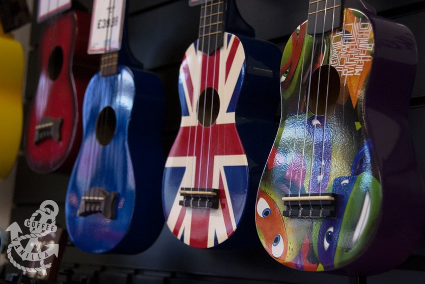 Stagg ukuleles at Music Room store