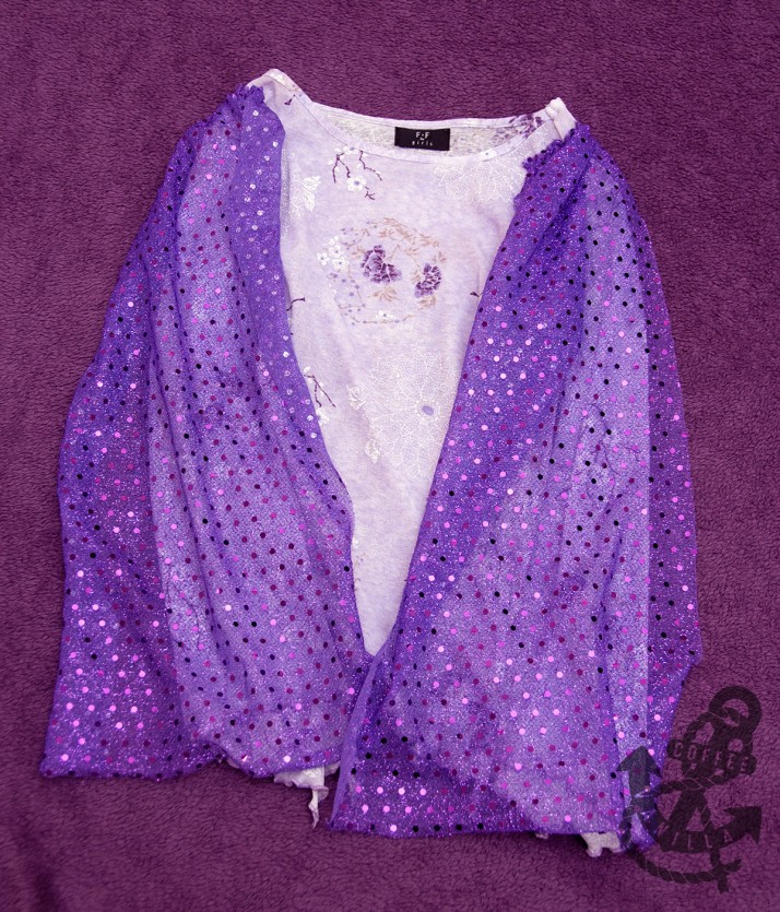 Arabian dancer costume top with frilly sleeves