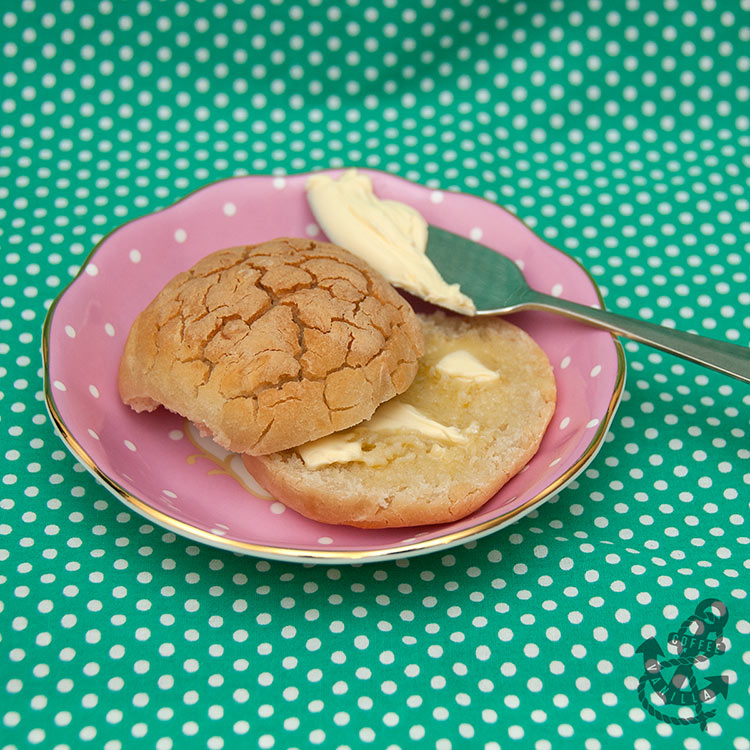 gluten free bread roll made with plain gluten-free flour