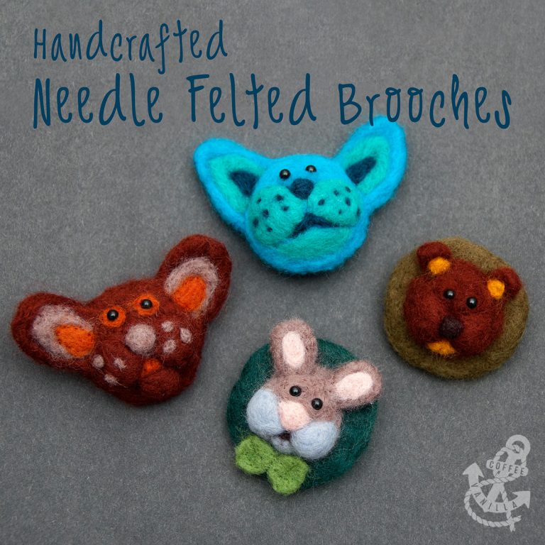 Handcrafted Needle Felted Brooches DIY Gift Idea » Coffee & Vanilla