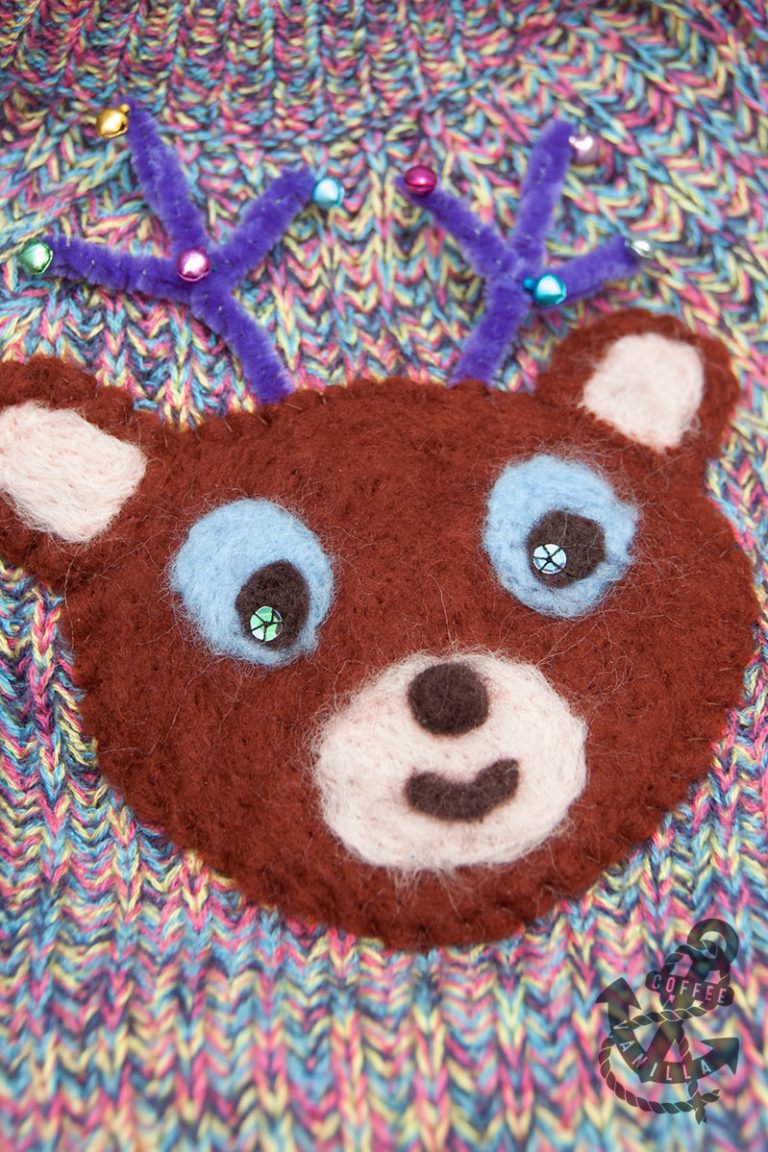 DIY Christmas Jumper Day Woolly with Felt Reindeer » Coffee & Vanilla