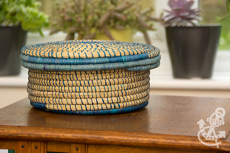 handmade basket from Uganda 
