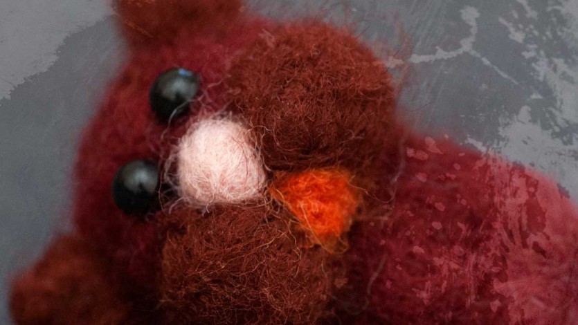 Miniature Dry Felted Hamster Brooches