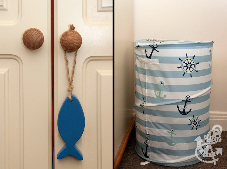 nautical home decor navy and white DIY ideas