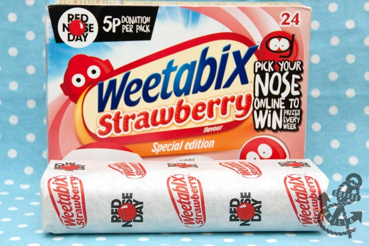 Weetabix strawberry flavour for the Comic Relief Red Nose Day