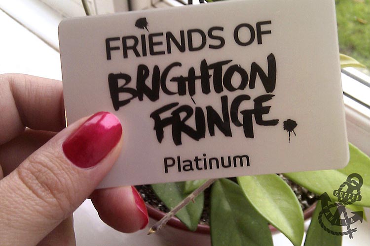 Brighton Fringe platinum card supporter membership 