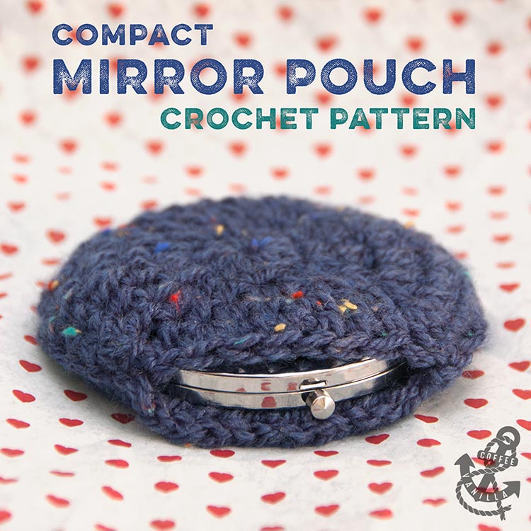 free crochet pattern for compact mirror pouch case