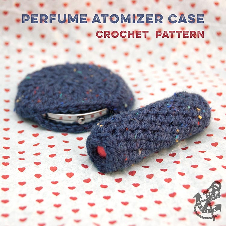 easy DIY perfume atomizer pouch free crochet pattern