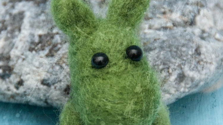 Needle Felted Moomintroll Brooch