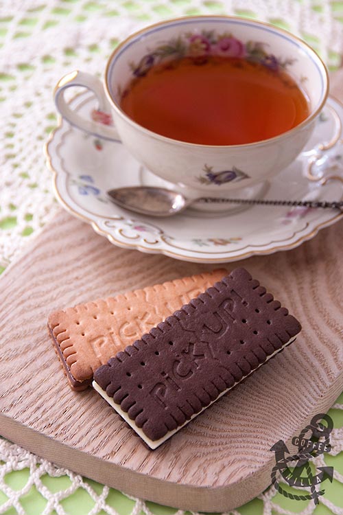 German biscuits with piece of real chocolate inside