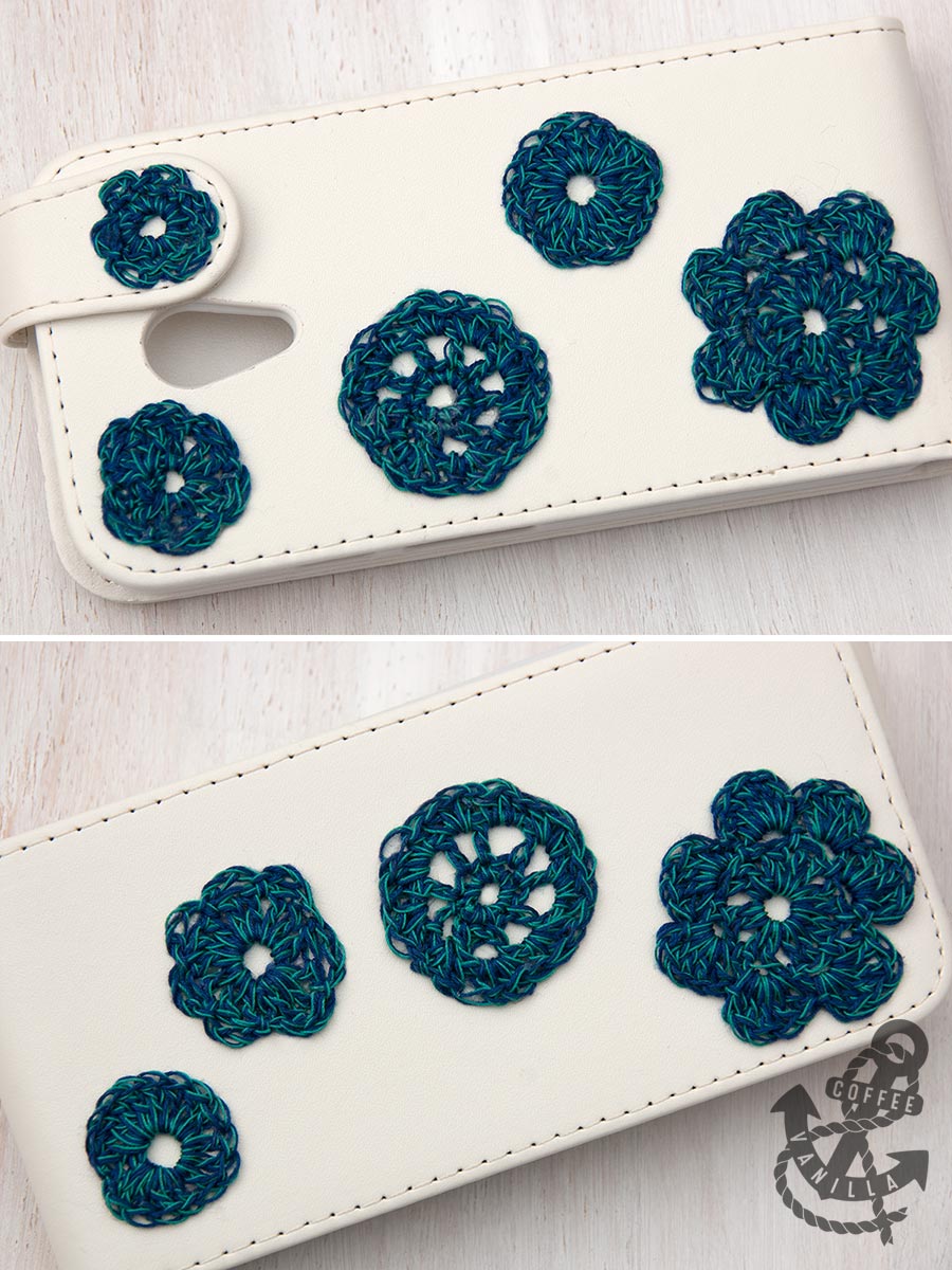 Decorating Mobile Phone Case with Crochet Motifs » Coffee & Vanilla