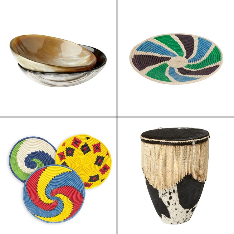 Uganda baskets and horn home-ware items on sale in HomeSense and TK Maxx