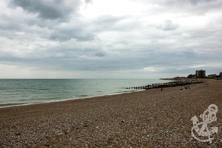 Lancing beach in the evening 