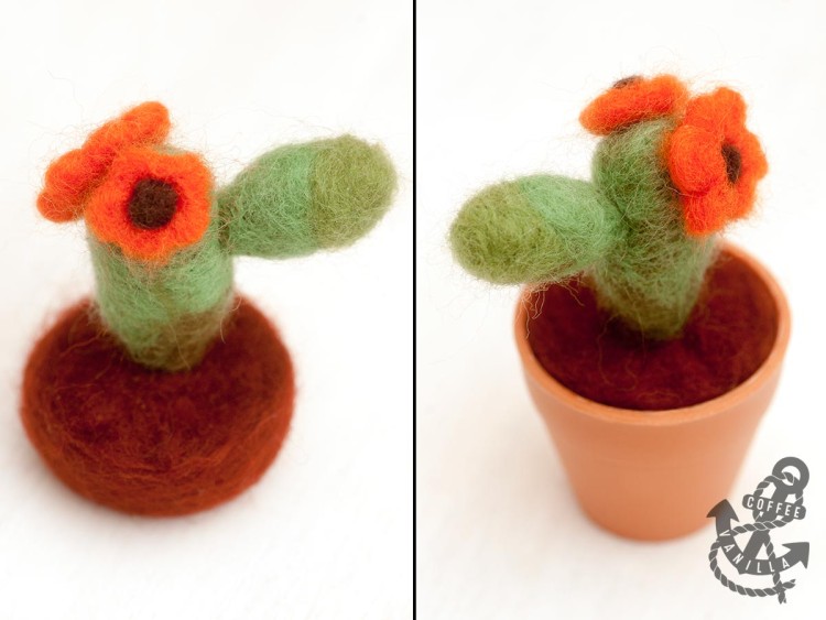 how to make needle felted plants 