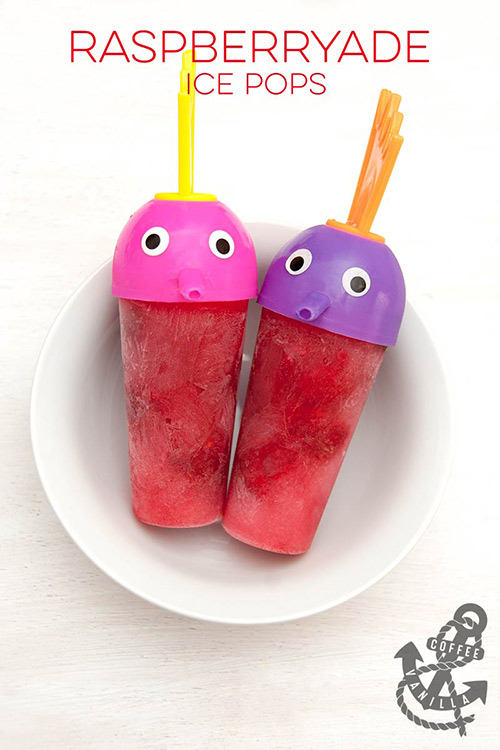 raspberry ice lollies 