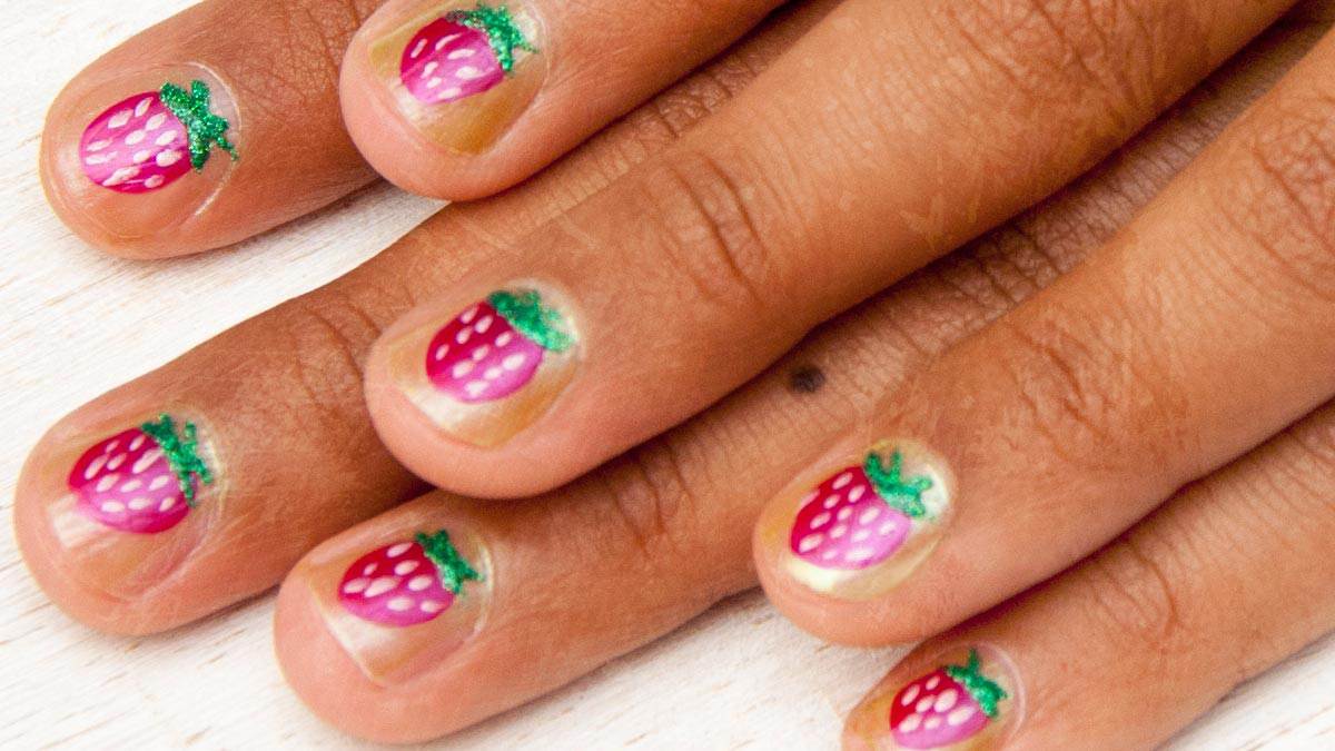 Five Easy Nail Art Designs For Children, DIY Freehand Nail Art Tutorial For  Kids - YouTube