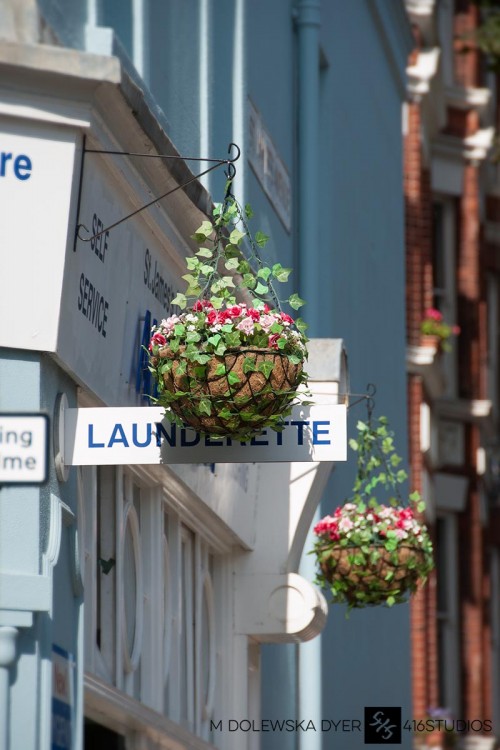 Launderette laundry flowers