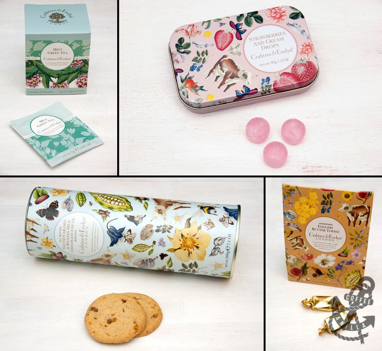 Crabtree & Evelyn LONDON cosmetics food range biscuits tea