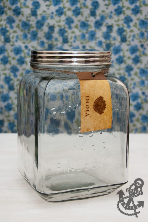 large jar made in India old style retro glass jar