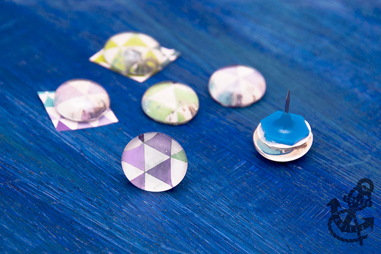 glass gem thumb tacks