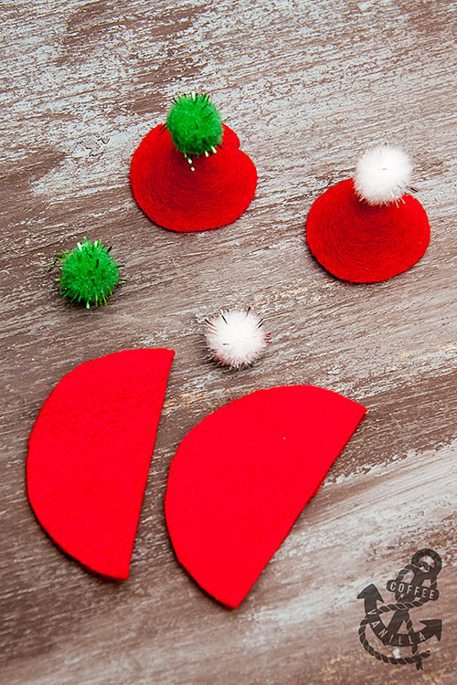 how to make miniature santa hats