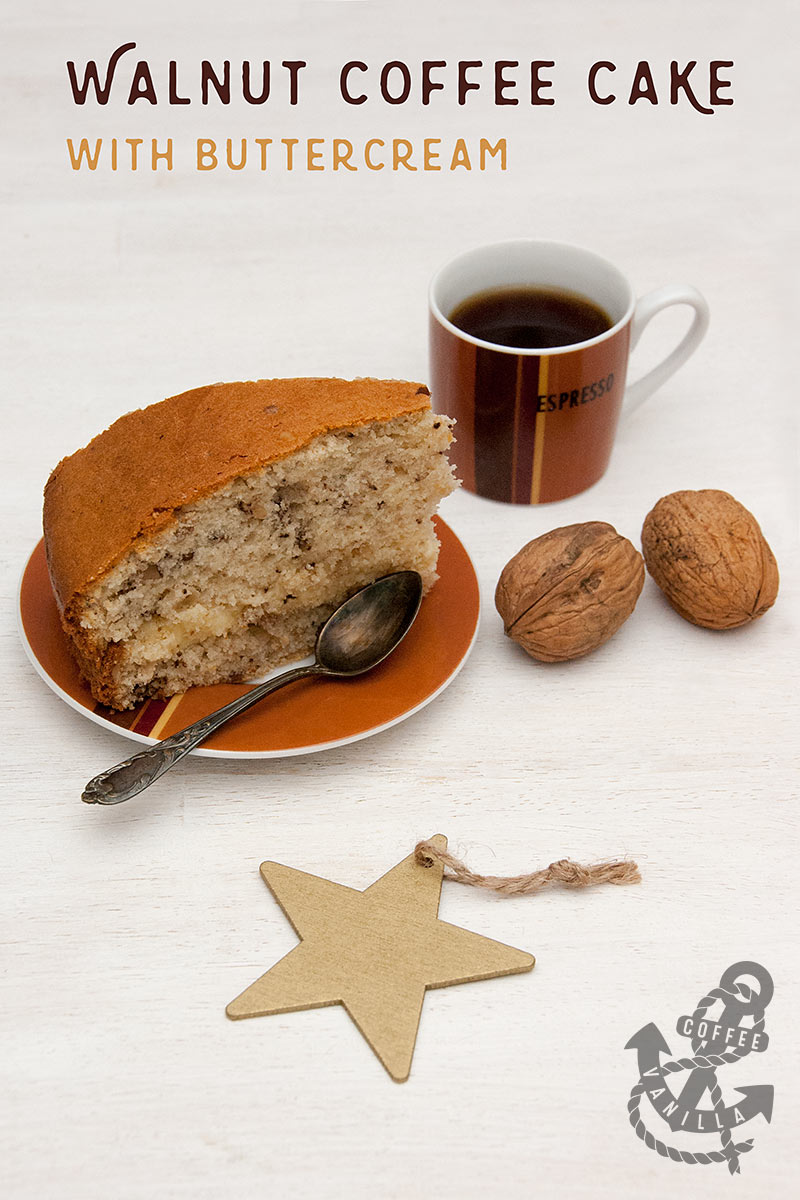 Classic Walnut Coffee Cake with Buttercream Filling » Coffee & Vanilla