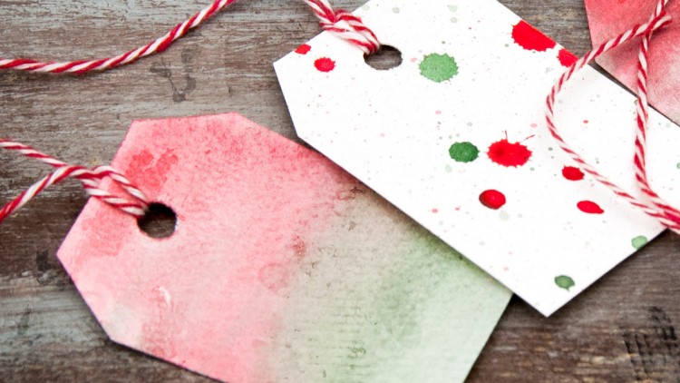 DIY Watercolour Gift Tags & Wrapping Paper