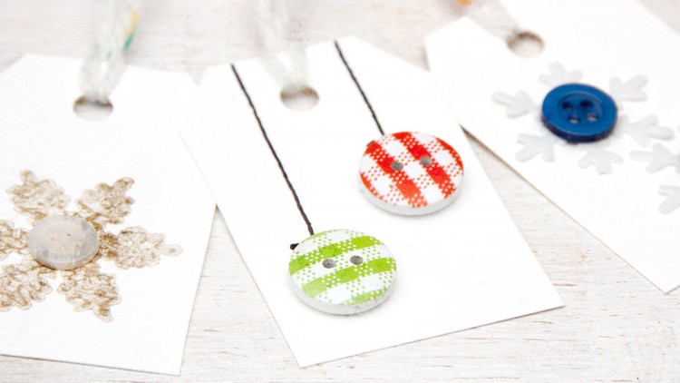 Handmade Gift Tags with Buttons