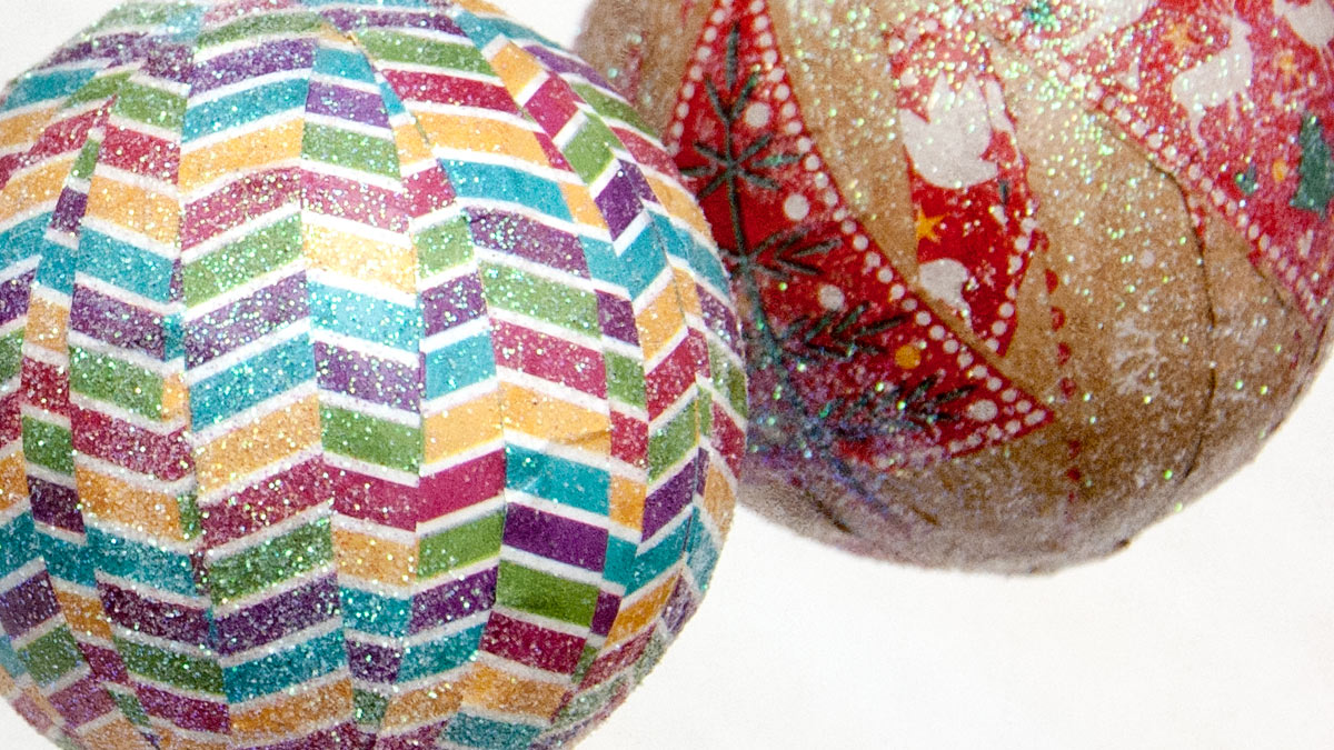 Decoupage Baubles Upcycled DIY Christmas Decorations on a Budget