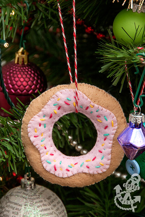 cute felt donut ornament