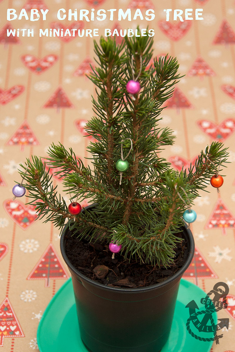 Baby Christmas Tree with Miniature Baubles » Coffee & Vanilla